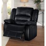 Jarita Reclining Chair - Bi-Cast Vinyl - Black
